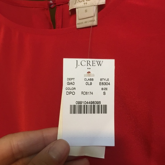 J Crew pleated bottom blouse - Picture 2 of 3