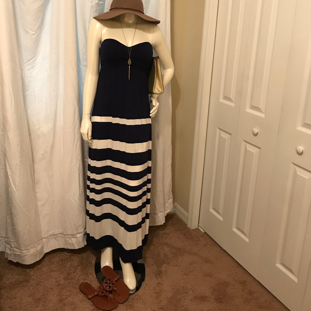 Soma Intimates Nautical Maxi Dress- Small