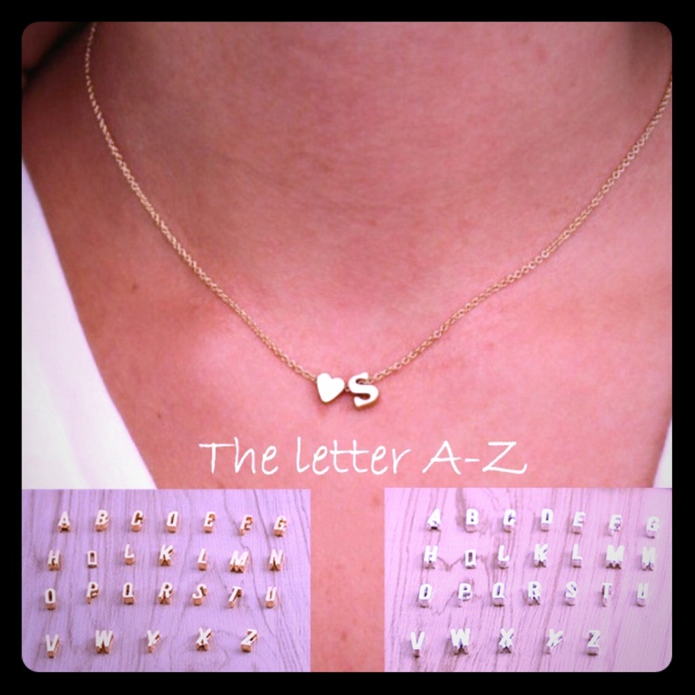 Initial necklace with💛new inventory in today🎉