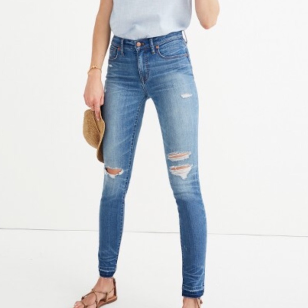 Madewell High Rise Skinny Jeans in Winifred Wash