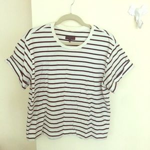 Rag and bone cropped striped tee
