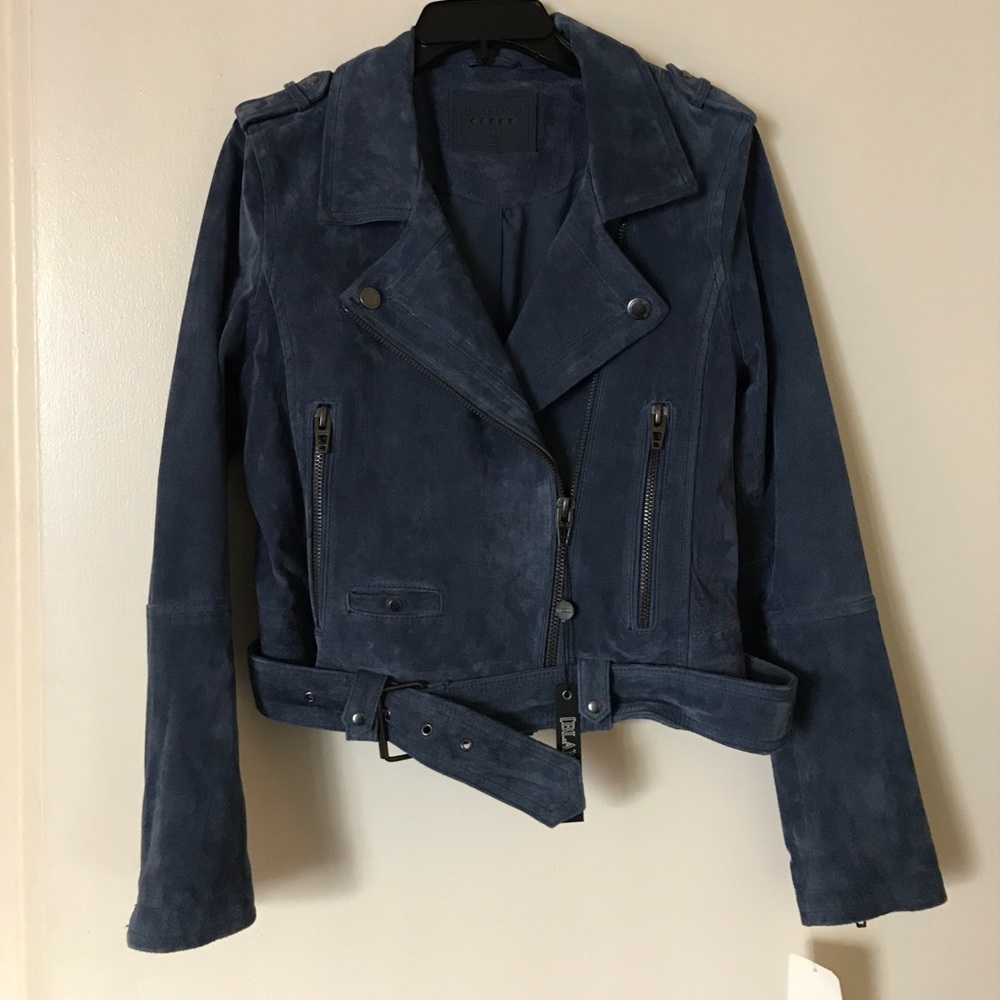 BRAND NEW blue suede BlankNYC jacket