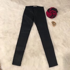 J Brand coated black pants