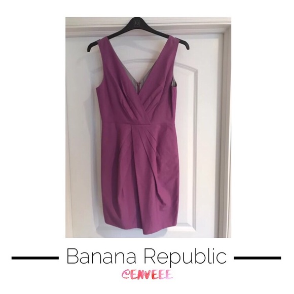 Banana Republic V-Neck Dress, Like New - Picture 1 of 7