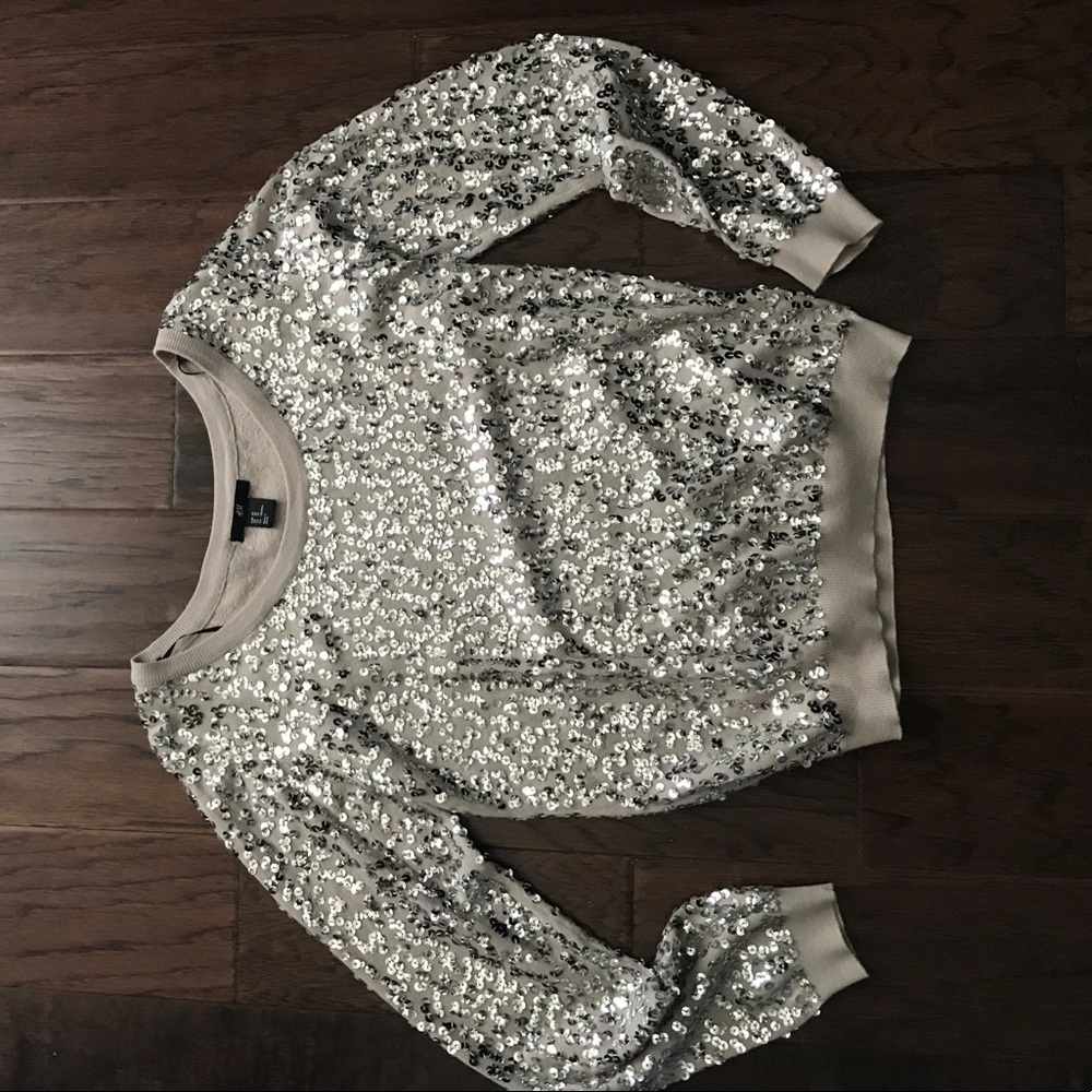 H&M sparkle sweater