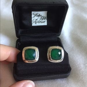 David Yurman stud earrings, green