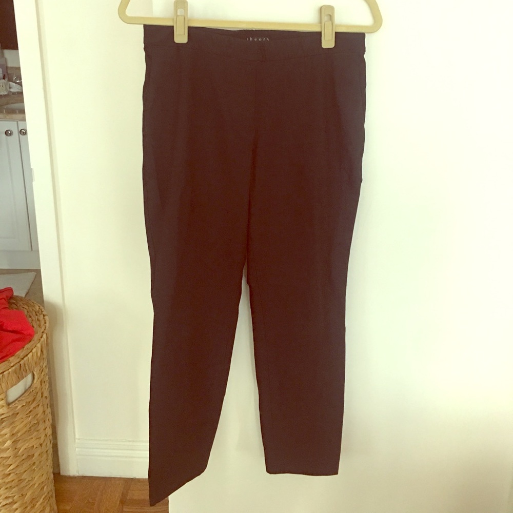 Theory cropped black pants