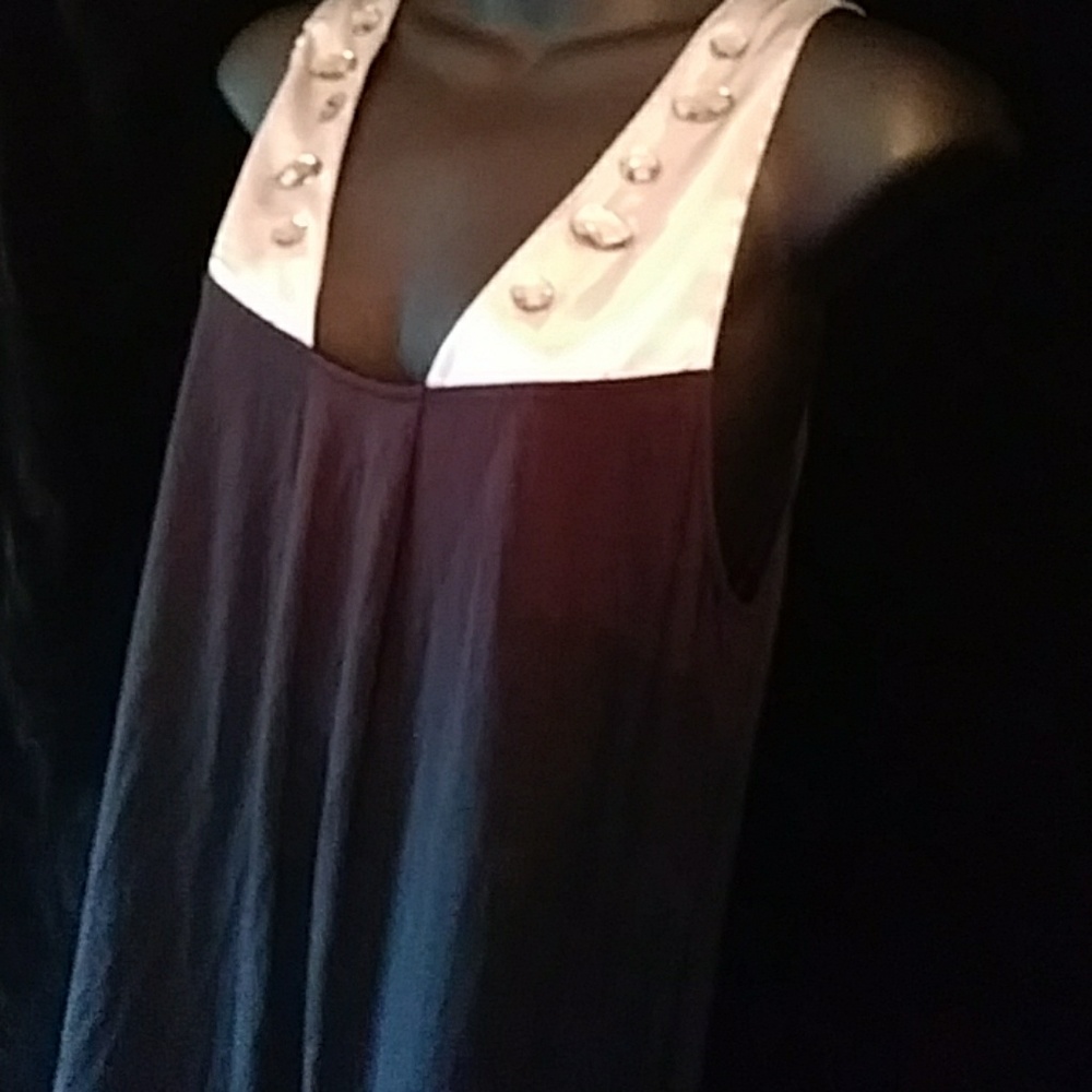 Akira Chicago black/silver slinky knit dress-sz L