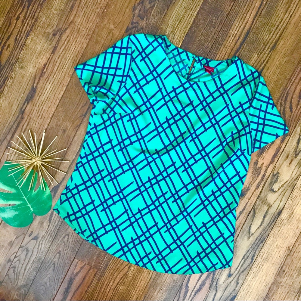 Merona Cross Hatch Print Blouse
