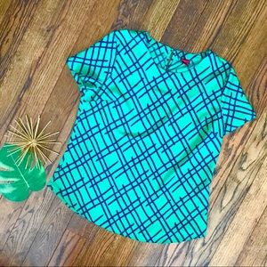 Merona Cross Hatch Print Blouse