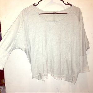 Cute lace back half sleeve top