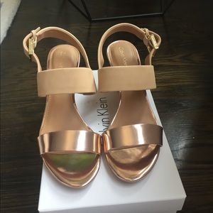 New Calvin Klein wedge sandals