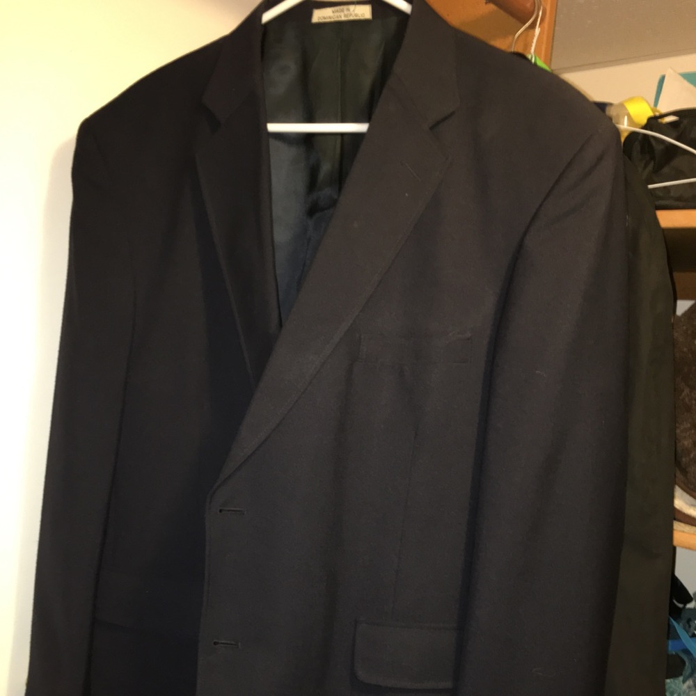 Dark navy blue suit coat