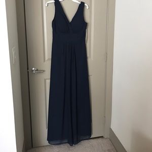 Bill Levkoff 768 Navy bridesmaid dress