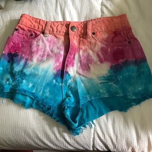 BDG Cheeky high waisted colorful shorts