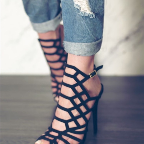 Caged Gladiator Stiletto Heeled Sandal - Picture 7 of 8