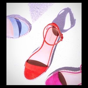 NIB Ann Taylor Suede Espadrille Sandals