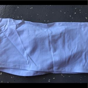 White belly button band