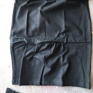 Black belly button band full coverage