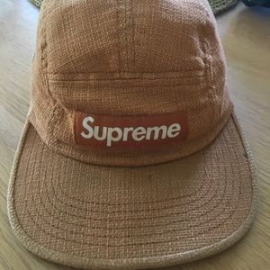 Authentic supreme 5 panel hat (orange).