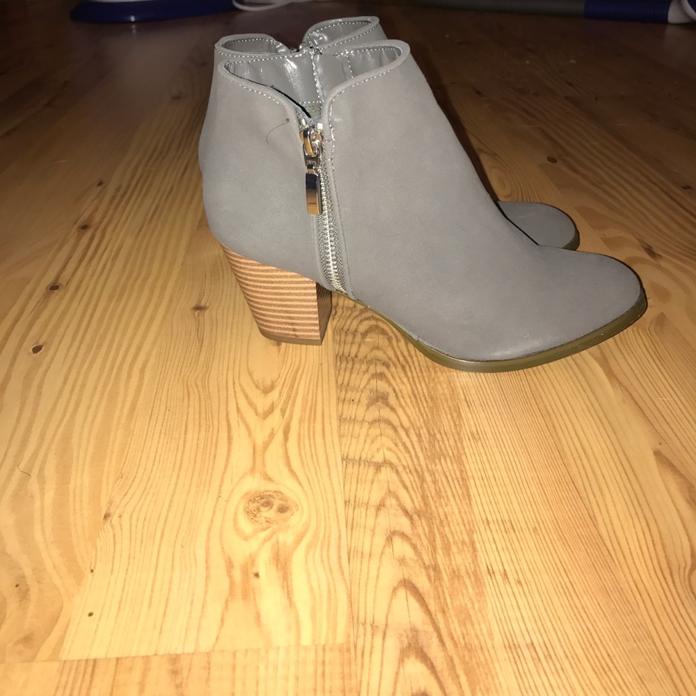 Gray Ankle Booties