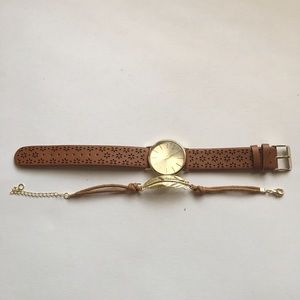 Beautiful brown and gold bracelet pairing