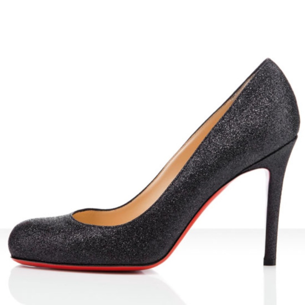 Authentic glitter Louboutin simple pumps