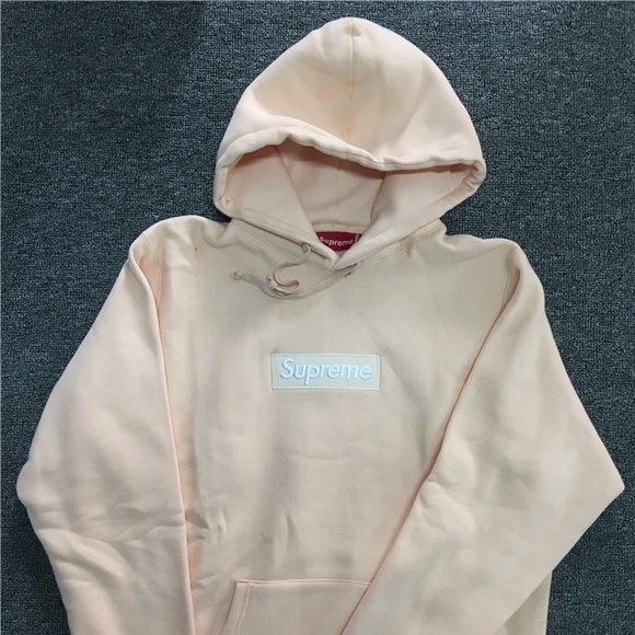 トップス Supreme Box Logo Hooded Sweatshirt Peach Supreme Box Logo Hoodie - FW16 - Peach - Size Medium - Pre