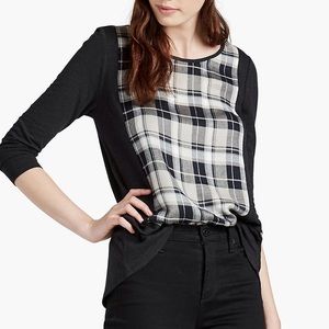 🆕 Lucky Brand Split Plaid Top // Small