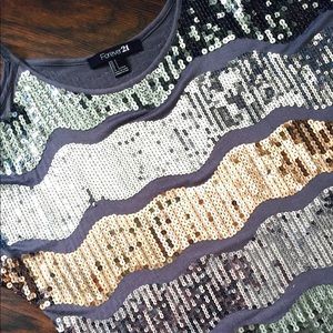 Off the Shoulder Sequin Top