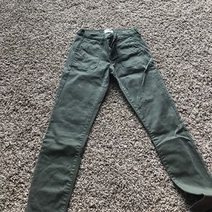 Army green mudd skinny jeans