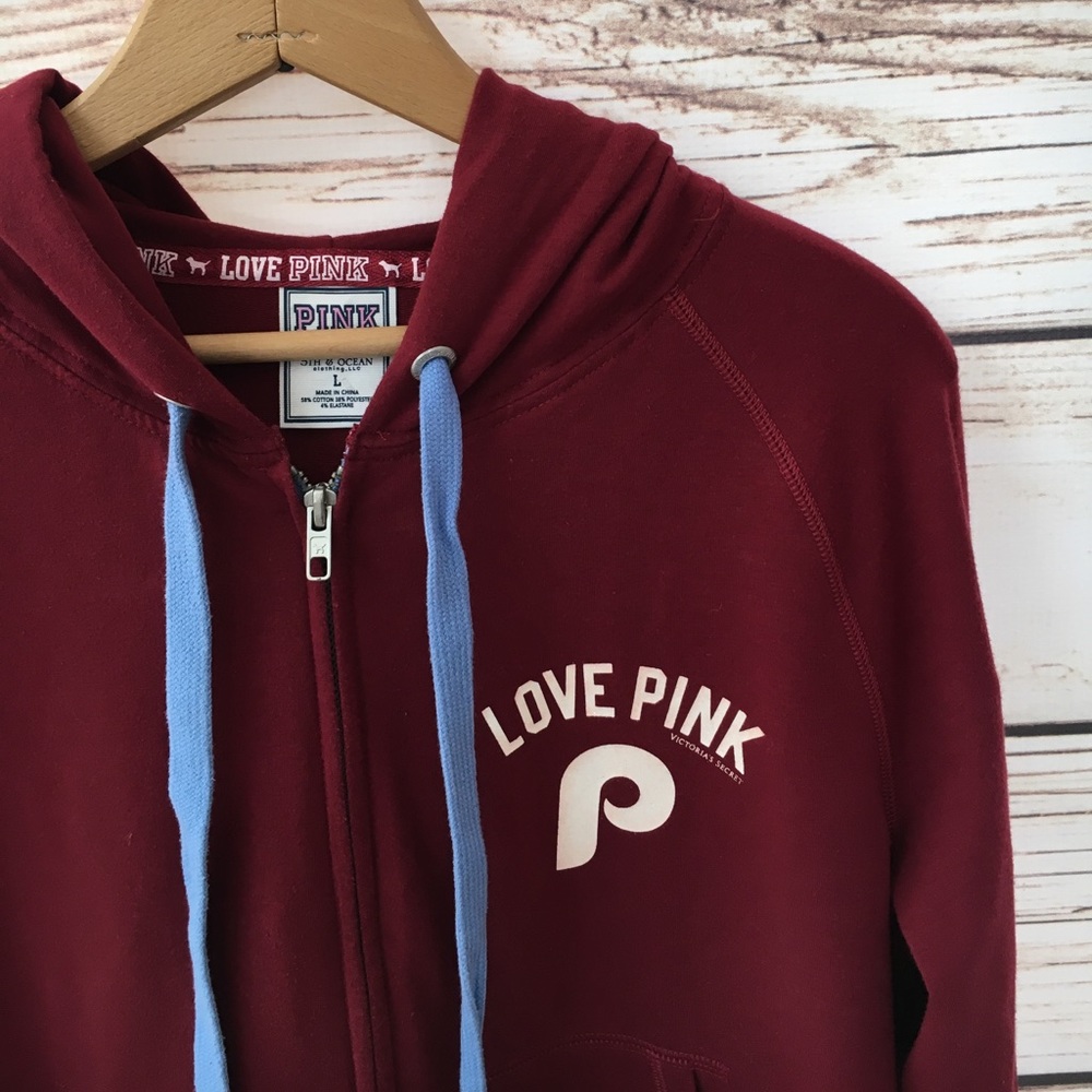 PINK by Victoria's Secret Phillies Zip-up Sz L