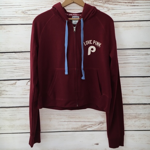 PINK by Victoria's Secret Phillies Zip-up Sz L - Picture 2 of 7