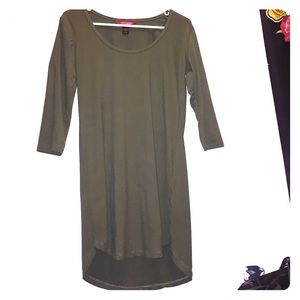 Olive green long sleeve bodycon dress