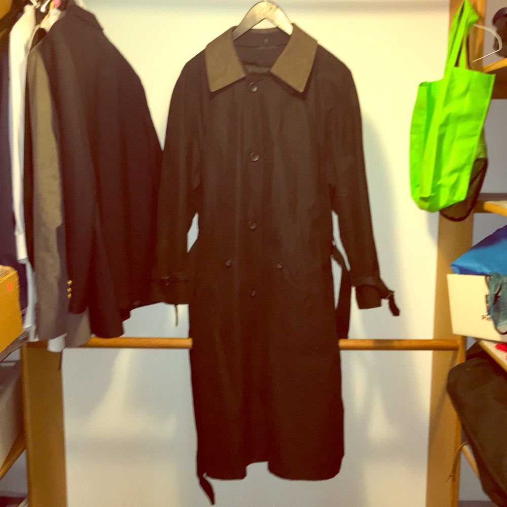 Blue forest dress trench coat