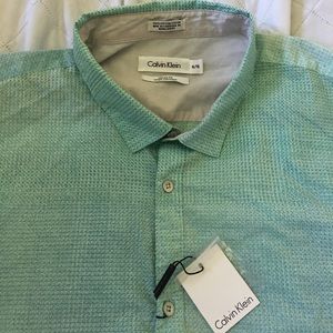 Calvin Klein - XL Mint Green Men's Button-Down