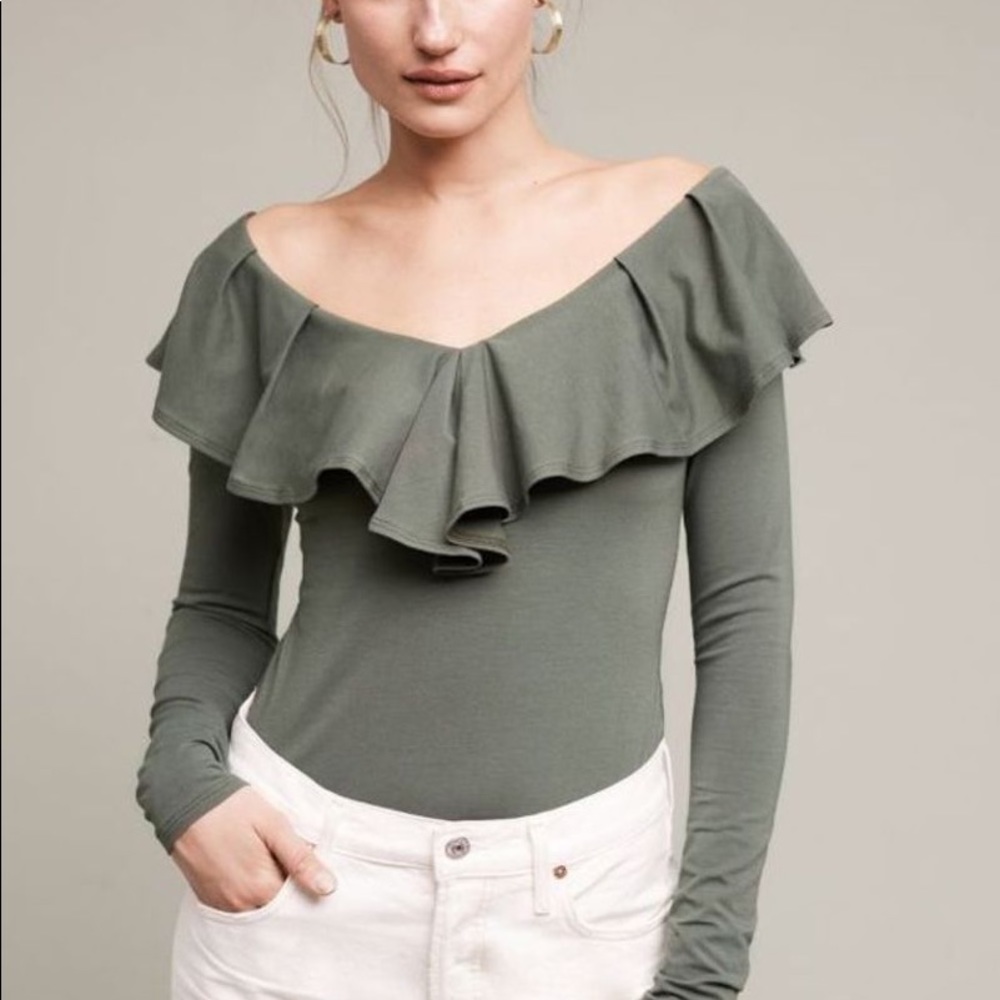 Anthropologie Eri + Ali Falisi Ruffled Top L