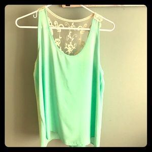Sleeveless lace top