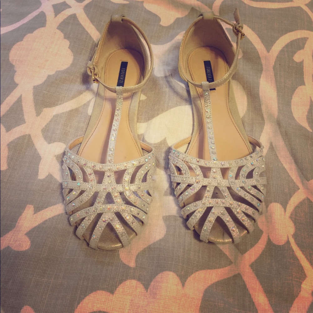 Forever 21 Rhinestone flats