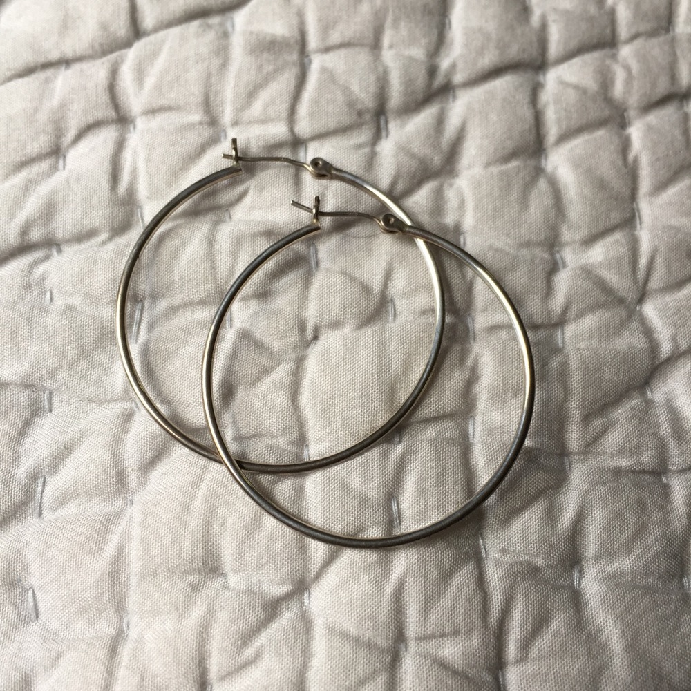 Silver hoop earrings