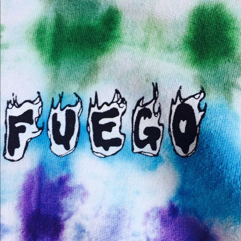 Fuego tie dye hoodie