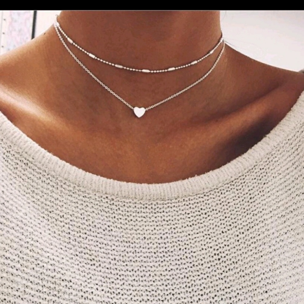 Dainty Heart Choker Necklace