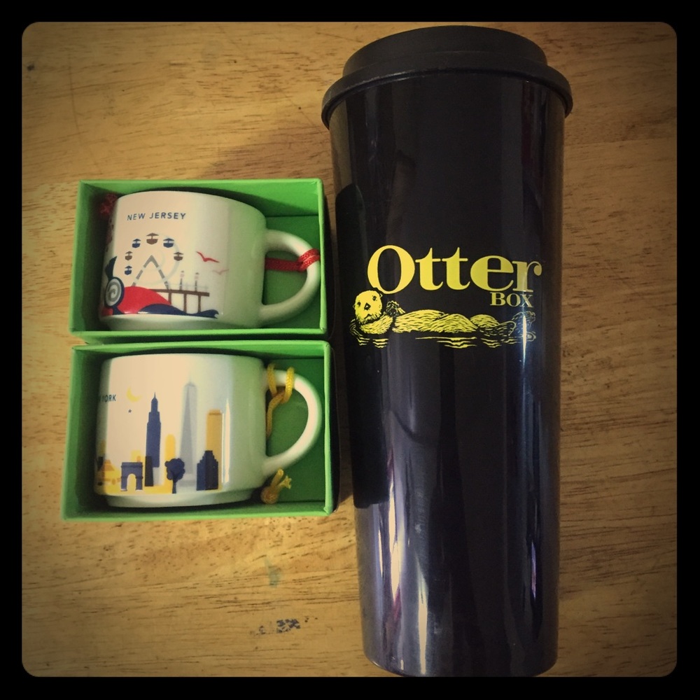 2 Espresso mug and 1 Otter Box Drinkable cup