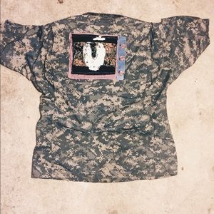 Short Sleeve Camouflage Top