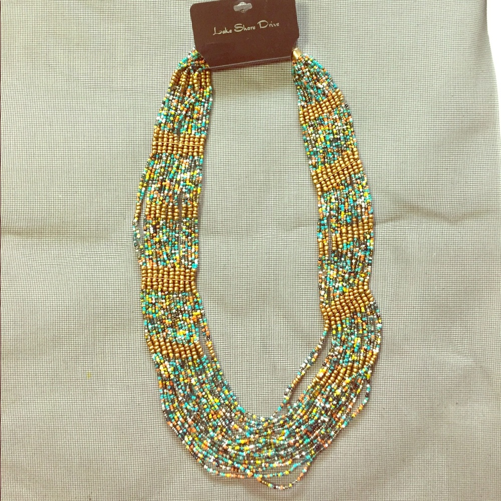 Seed multi colored necklace
