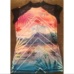 Rip Curl Multi-Colored Short-Sleeve Rash Guard
