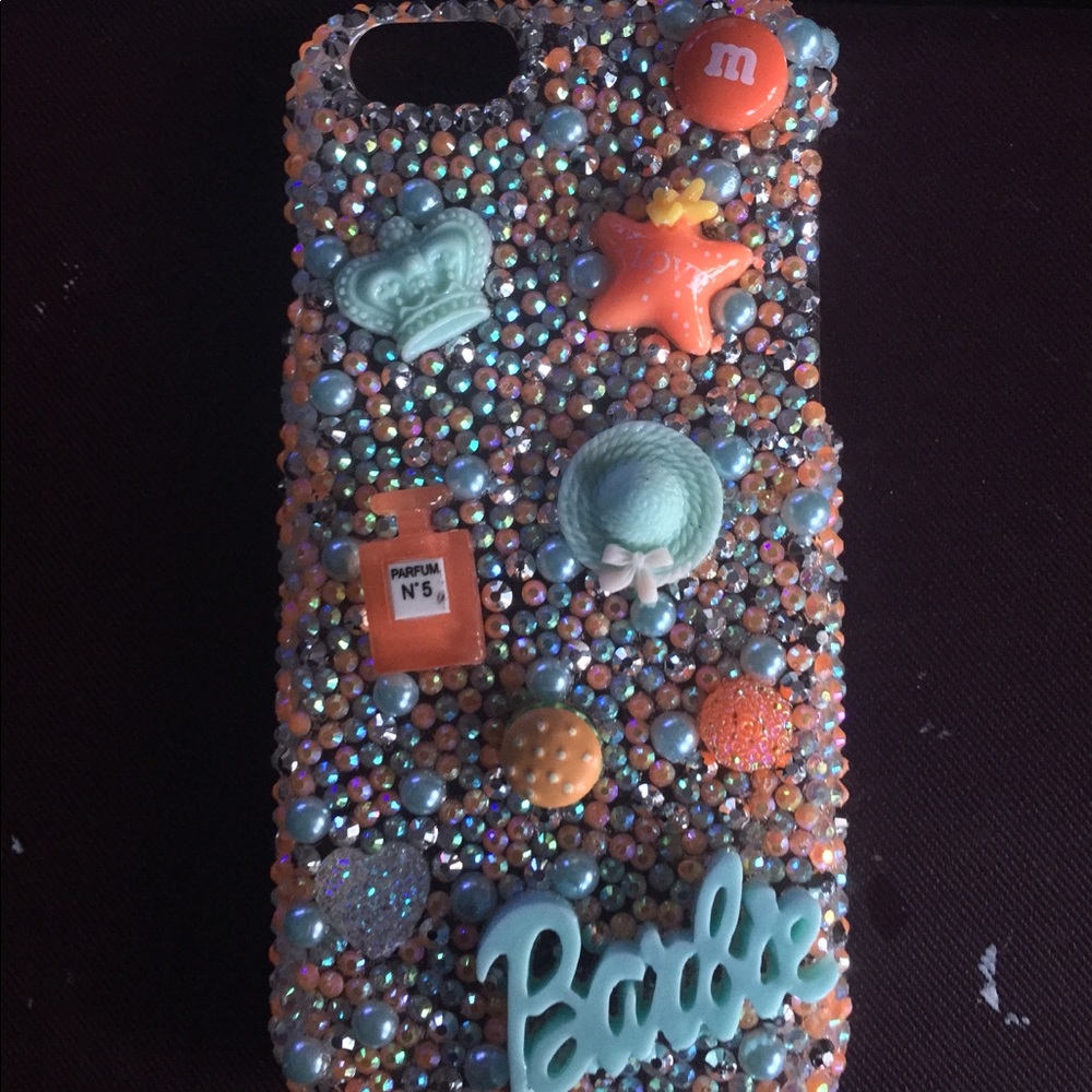 3D Bling iPhone 6/s Aqua & Orange Hard Case