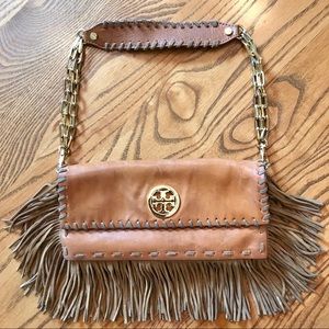 Tory Burch leather fringe bag
