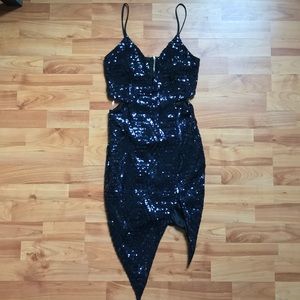 Midnight Blue Sequin Dress