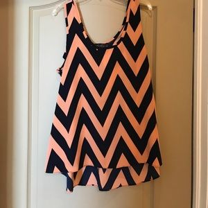 Peach and Navy Top!!!!!